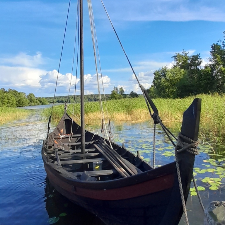 Replica of a Viking age ship at Birka