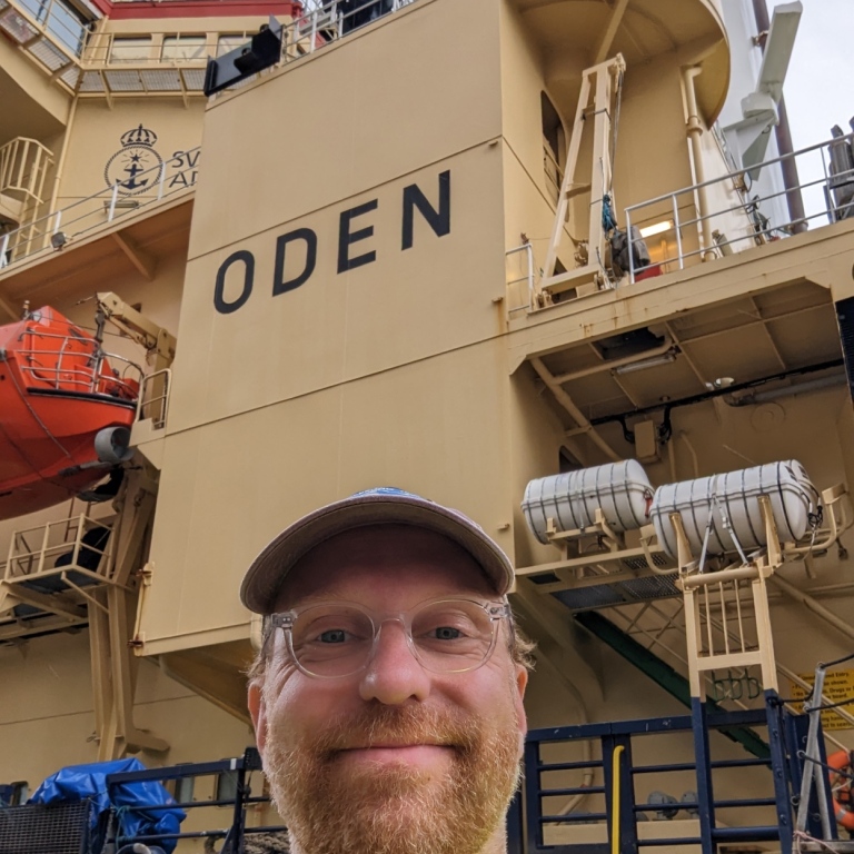 Paul Zieger at ice breaker Oden in Helsingborg.