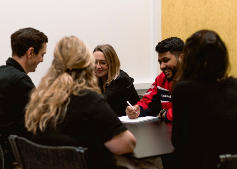 A student union meeting.